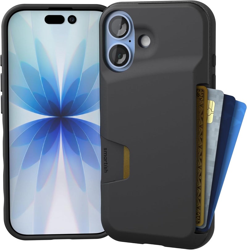 Smartish ® iPhone 17 Wallet Case - Wallet Slayer Vol. 1 [Slim + Protective] Credit Card Holder - Drop Tested Flip Hidden Card Slot Cover for Apple iPhone 17 - Black Tie Affair - Image 1